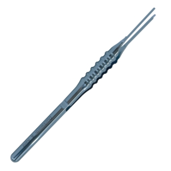 IOL Loading Forceps, Titanium, For Loading AcrySof IOL into Monarch II III Cartridges, Highly Polished Tips to Avoid Scratching Lens, Round Handle, 119mm 